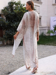 Crocodile Print Swimwear Set with Cover Up Shirt