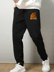 Men s Bear Print Sweatpants Spring Fall