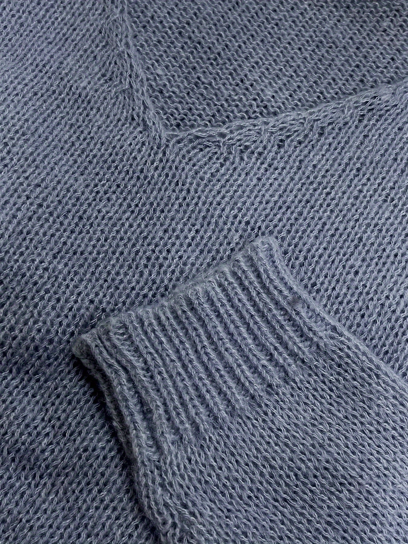 Solid V Neck Sweater Long Sleeve Jumper