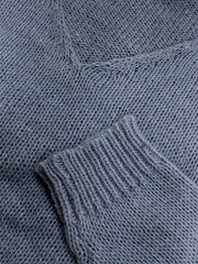 Solid V Neck Sweater Long Sleeve Jumper