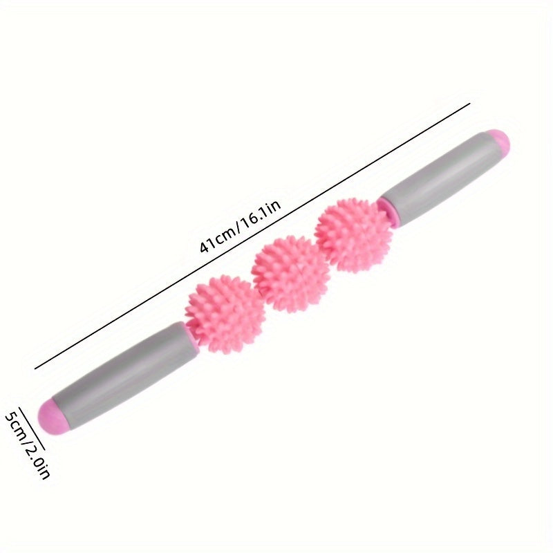 3 5 Wheels Yoga Fascia Stick Fitness Massage Roller for Muscle Relaxation