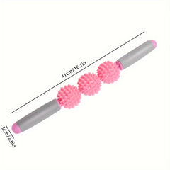 3 5 Wheels Yoga Fascia Stick Fitness Massage Roller for Muscle Relaxation
