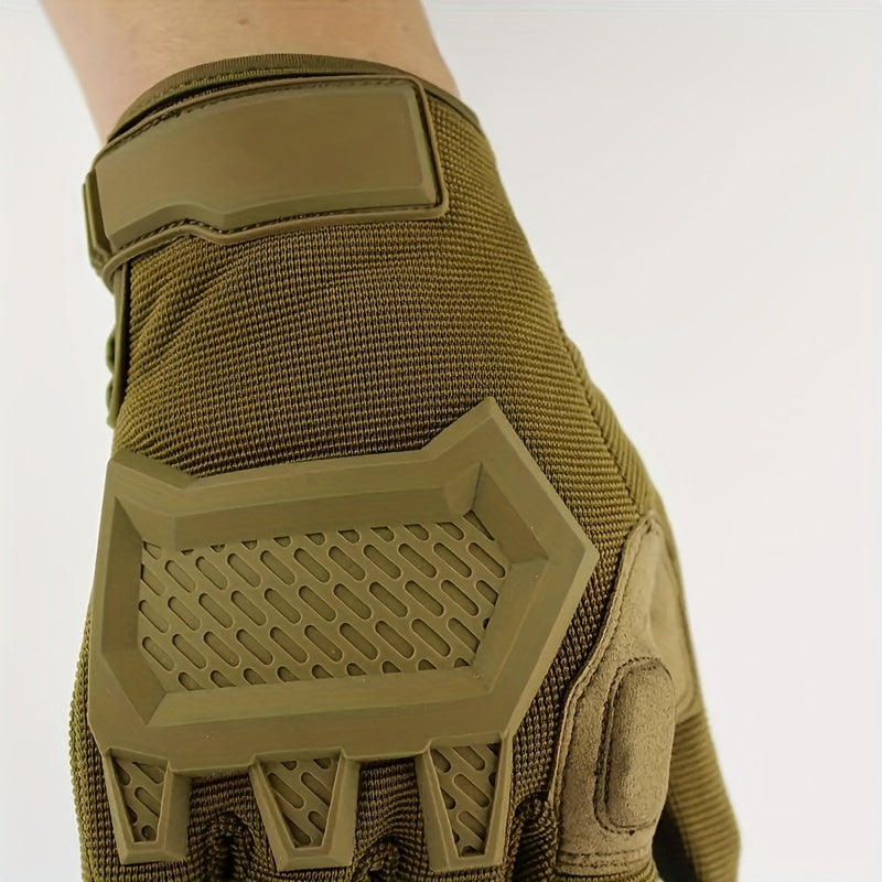 2pcs Men's Winter Waterproof Gloves Anti Slip Touch Screen Fleece Gloves