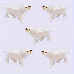 5pcs Glow in the Dark Wolf King Blocks Set Anime Farm Decor DIY Animal Park Kit