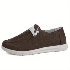 Women's Minimalist Flat Canvas Lace Up Sneakers Lightweight Slip On Shoes