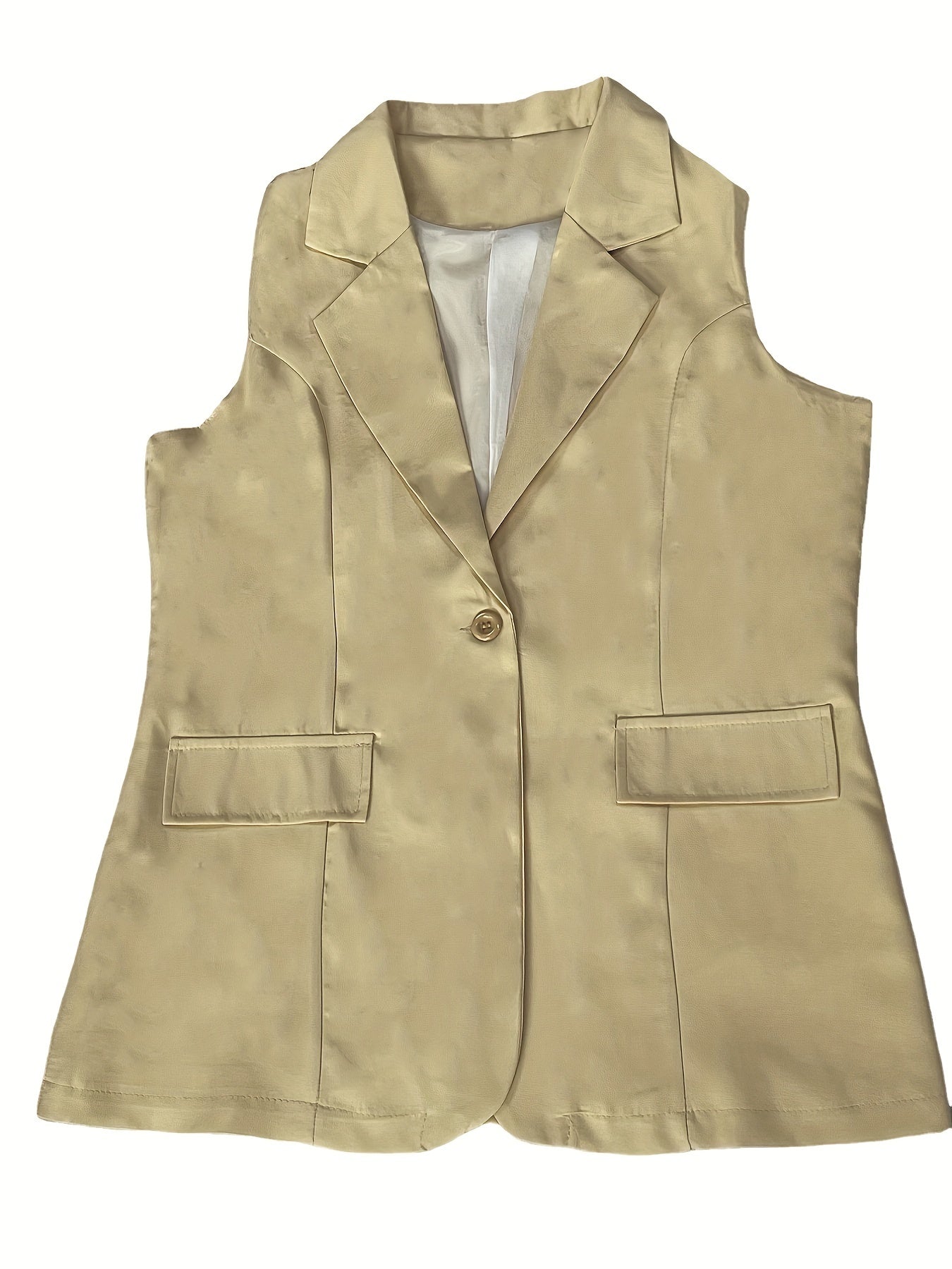 Sleeveless Lapel Blazer & Stylish Tops For Women