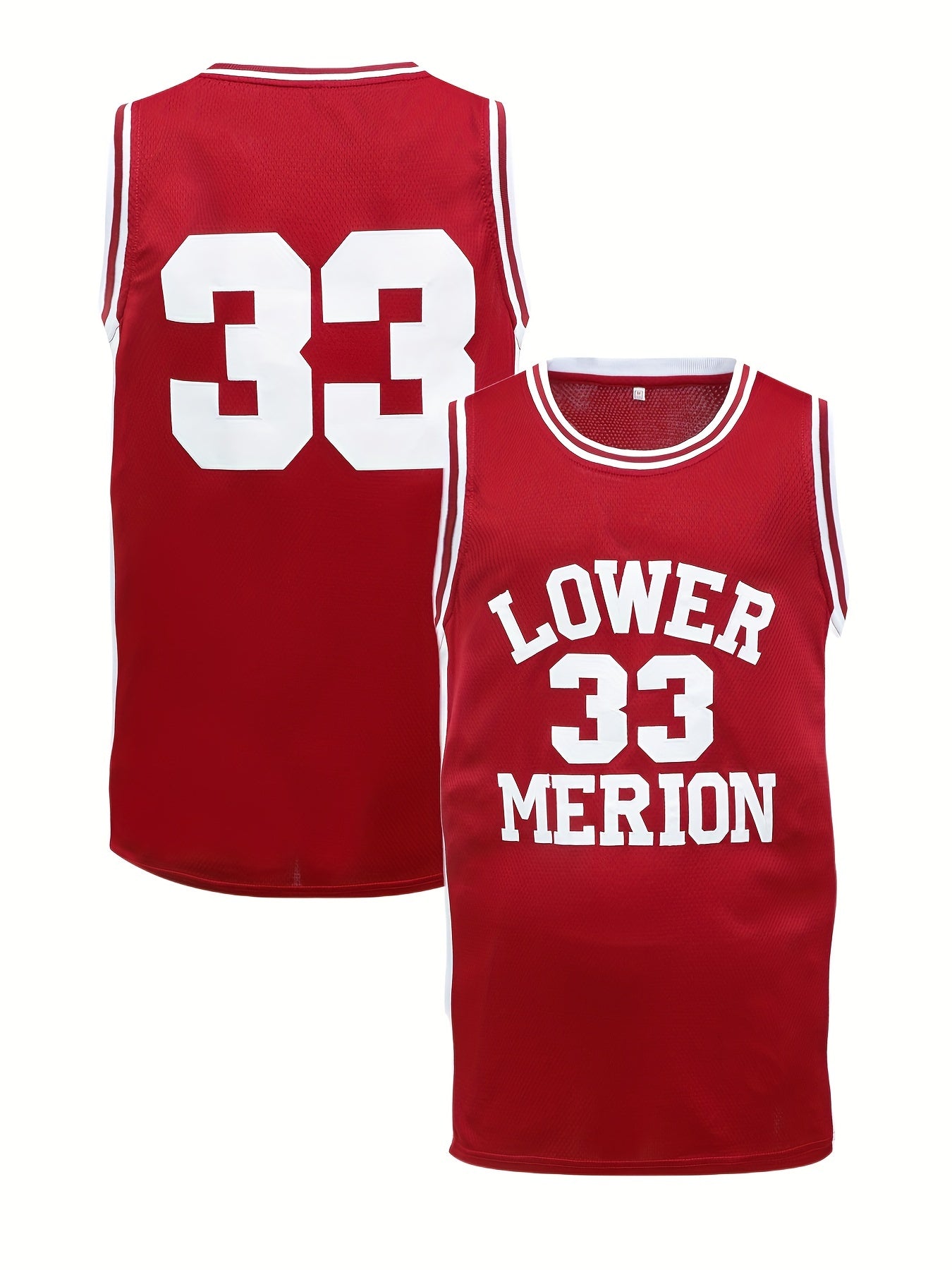 Men's Embroidery 33 Basketball Jersey Vintage Breathable Sleeveless Shirt