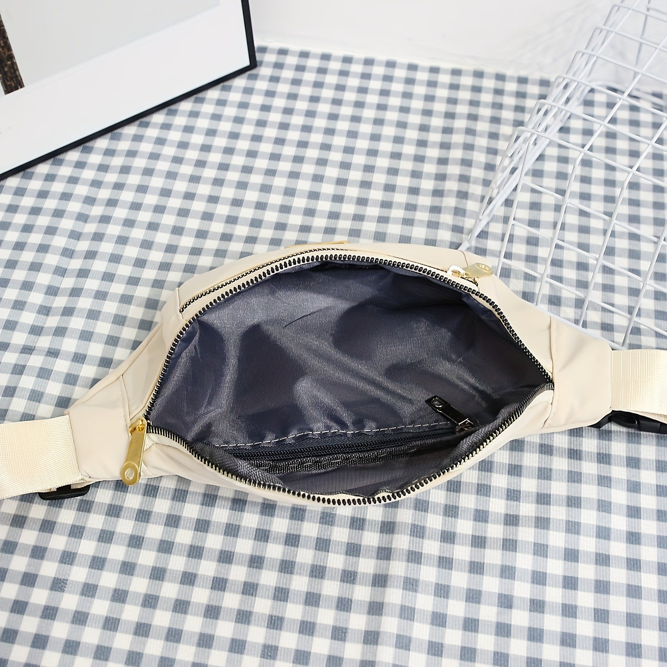 Outdoor Waist Bag Double Zip Crossbody Chest Purse