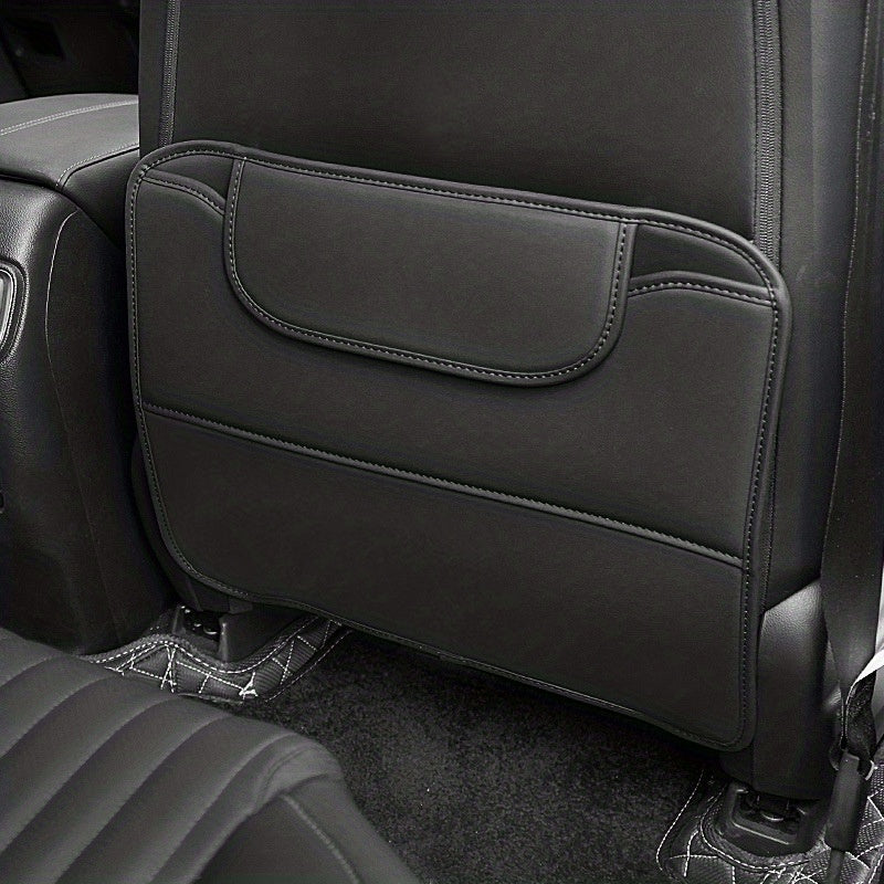PU Leather Anti Kick Pad & Organizer Storage Bag for Car