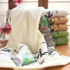 Bamboo Fiber Hand Towel Absorbent Jacquard 13x29in Soft Face Wash Towel