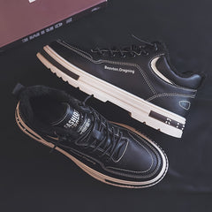 Men's Fuzz Lined Lace-up Ankle Boots - Casual Walking Shoes