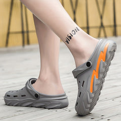 Men's Comfortable Platform Clogs Hollow Out Non Slip Garden Shoes