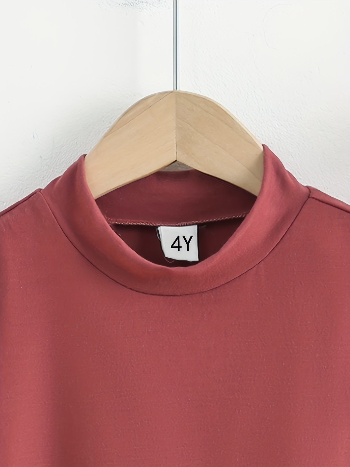 Girls Stand Collar Peplum Top Long Sleeve