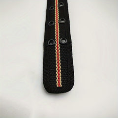 Striped Belt Double Pin Buckle Heavy Duty Belt