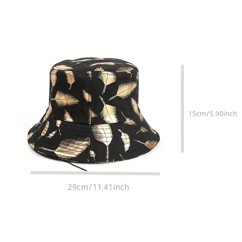 Bucket Hat Feather Version Bronzing Sunshade All match Sunscreen