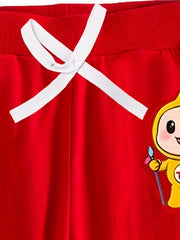 Boys Casual Cartoon Drawstrings Pants Summer Holiday