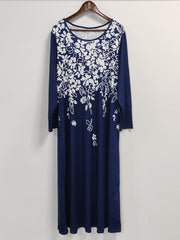 Floral Print Maxi Dress Long Sleeve