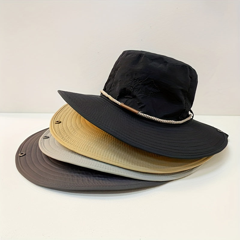 Embroidered Sun Protection Hat for Outdoor Traveling