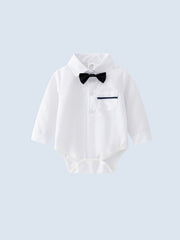 Baby Boys Gentleman Set Shirt Romper Suspender Pants Party