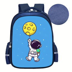 Astronaut Cartoon Schoolbag for Students 5-12