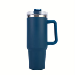 40oz Reusable Straw Tumbler Double Wall Stainless Steel Cup Vacuum Flask