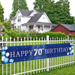 70th Birthday Banner & Yard Sign Decoration