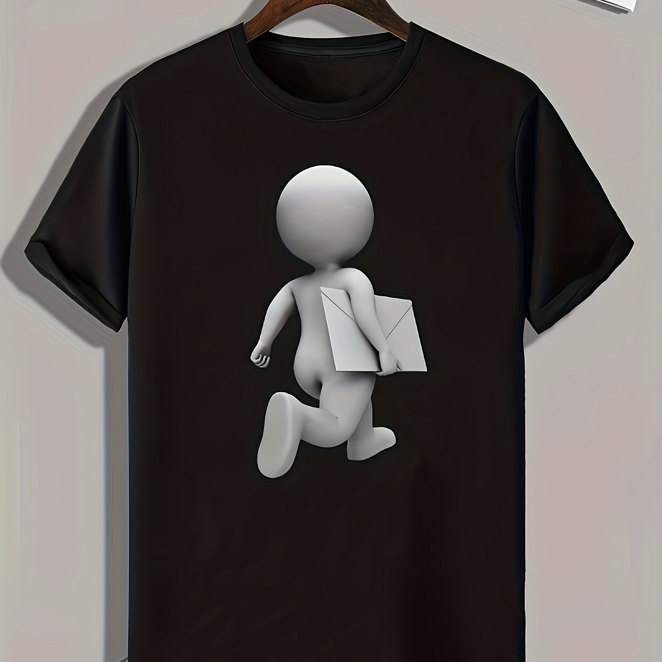 Cartoon Pattern Print Men's Comfy Sports T-shirt