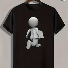 Cartoon Pattern Print Men's Comfy Sports T-shirt