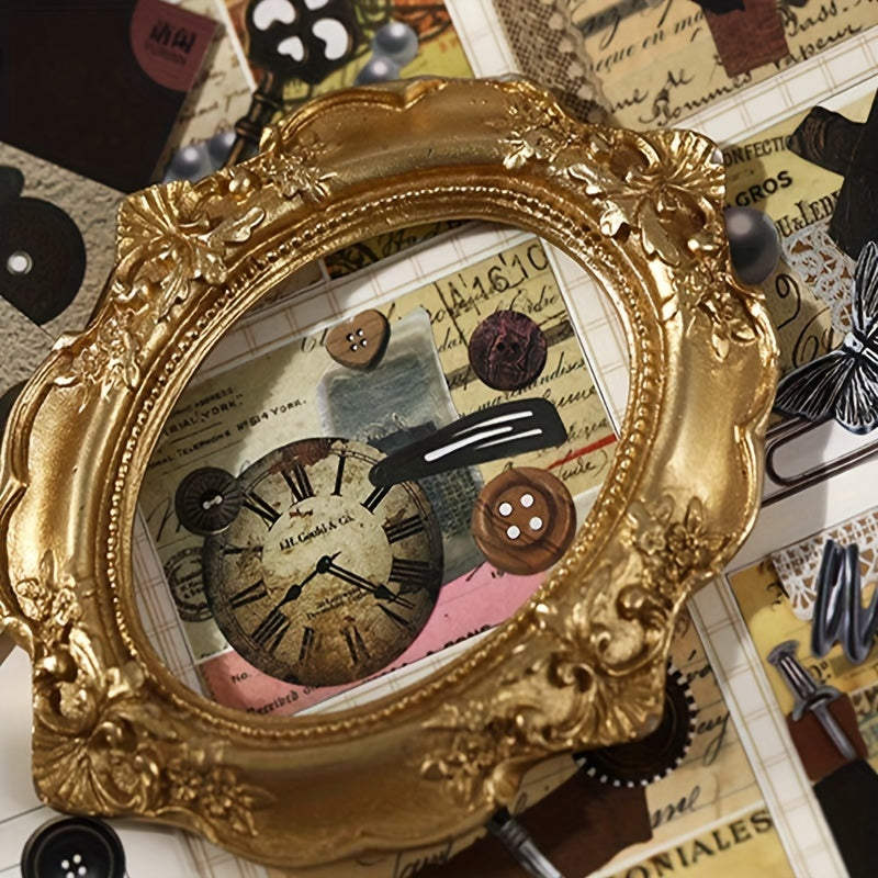 Industrial Retro Style Die Cut Stickers for Journal Materials