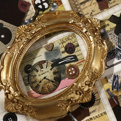 Industrial Retro Style Die Cut Stickers for Journal Materials