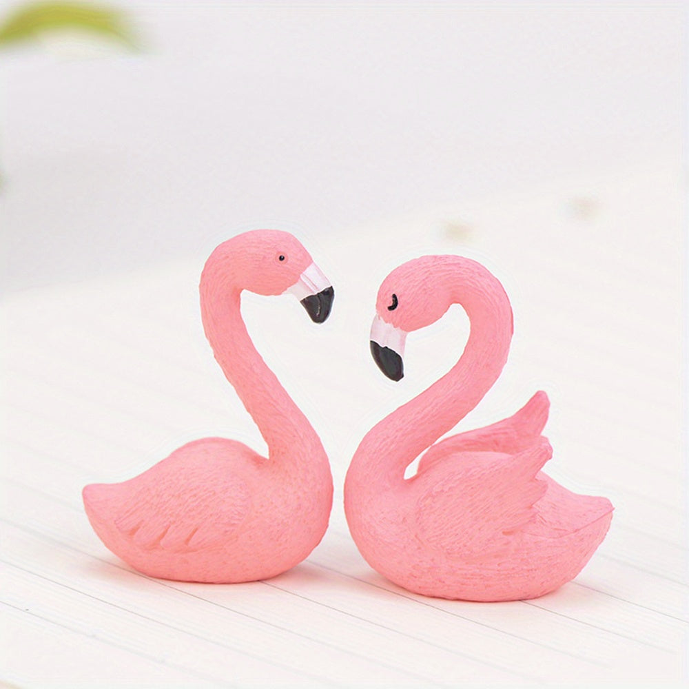 2pcs Flamingo Statues for Tropical Outdoor Decor