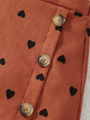 Toddler Girls Heart Graphic Skirt Kids Summer Clothes