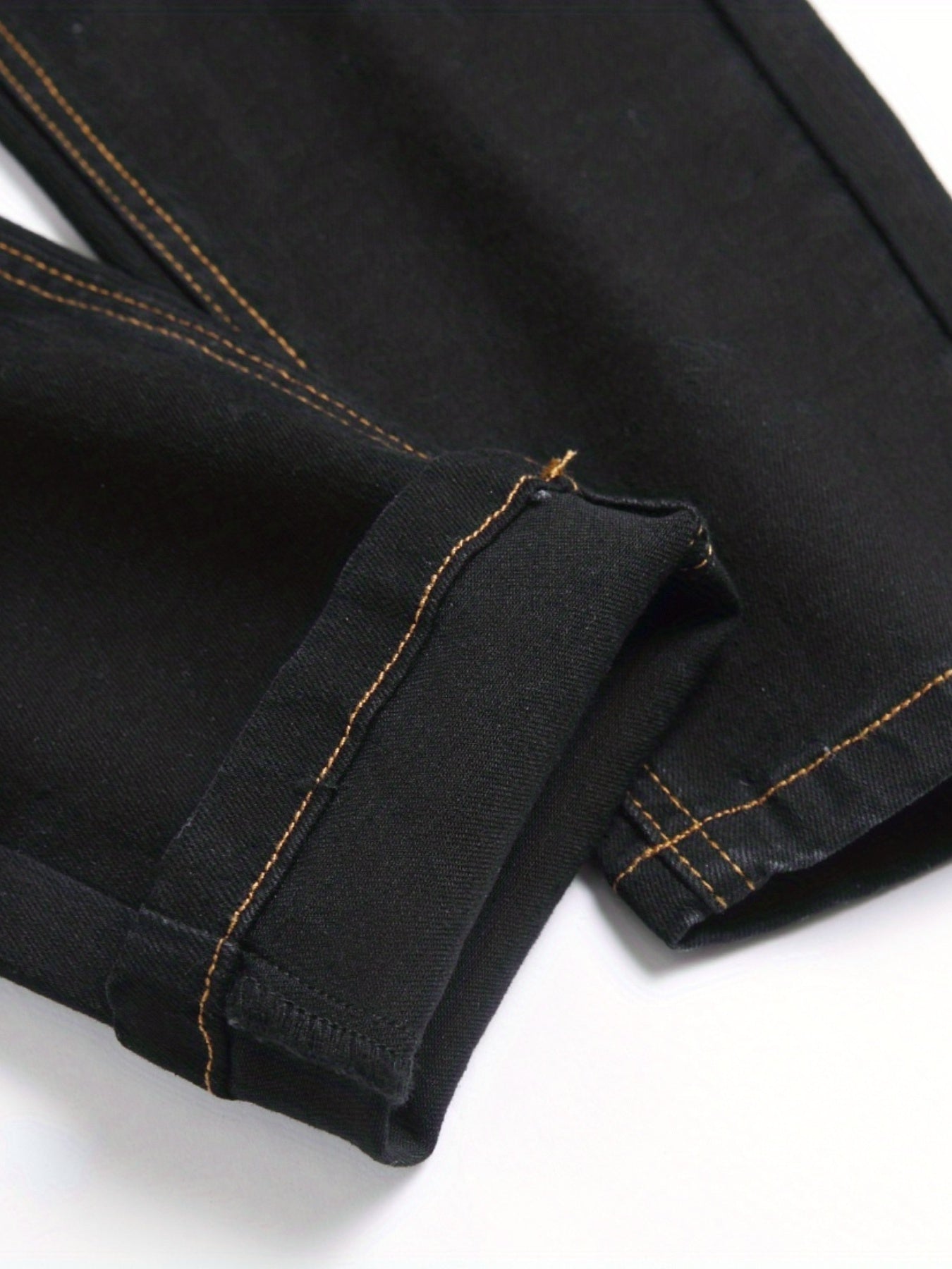 Boys Graffiti Letter Print Jeans Skinny Slim Fit Washed Denim Long Pants