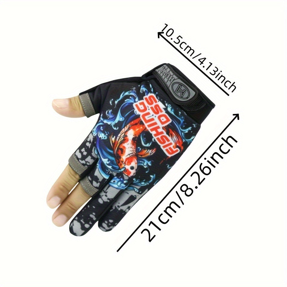 Anti-slip Fishing Gloves Wear-resistant Fingerless Gloves