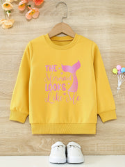 Mermaid Tail Pattern Sweatshirt For Girls