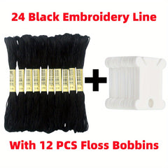 24pcs Halloween Friendship Bracelets Floss & Threads with Bobbins