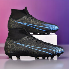 Men's Geometric Lace-up Soccer Cleats Outdoor Sneakers