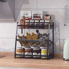 1pc Countertop Seasoning Storage Rack Home Kitchen Accessory