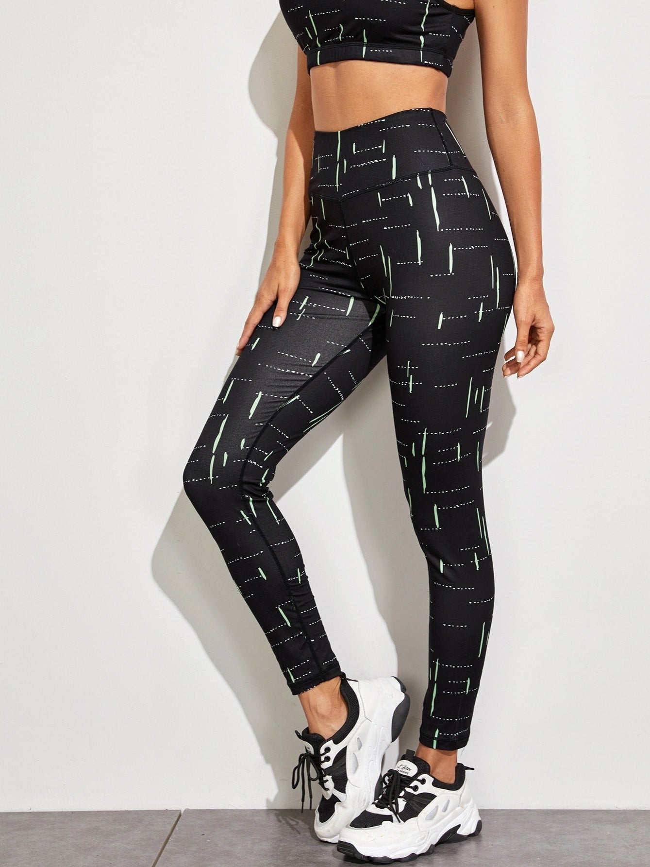 Patterned Yoga Pants for Women Stretchy Gym Leggings