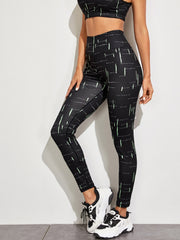 Patterned Yoga Pants for Women Stretchy Gym Leggings