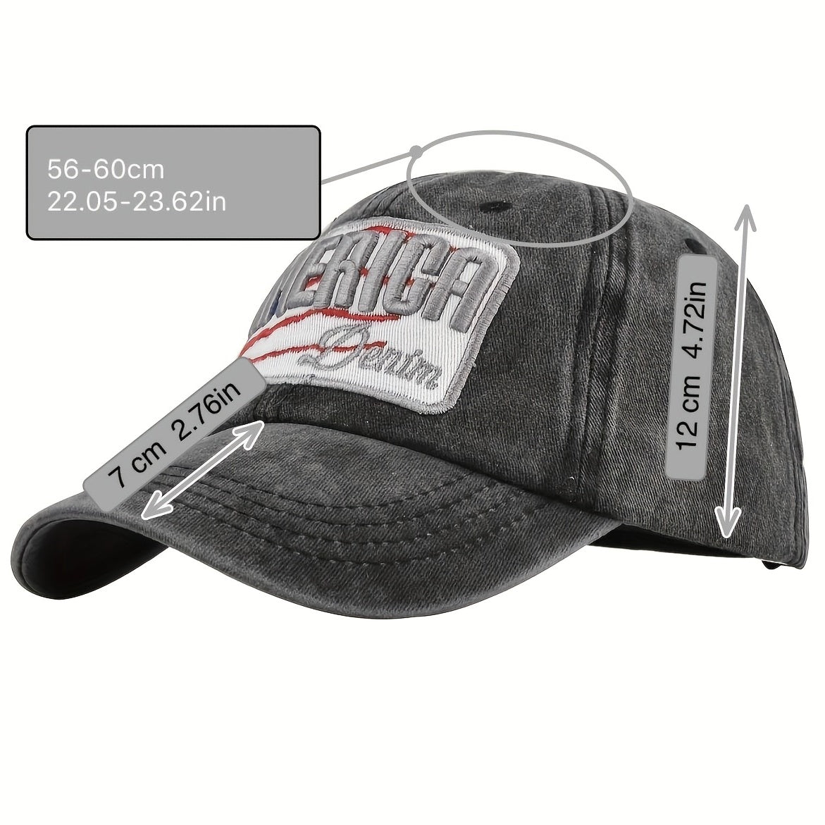 Unisex Sunshade Breathable Adjustable Baseball Cap with Letter Embroidery
