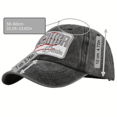 Unisex Sunshade Breathable Adjustable Baseball Cap with Letter Embroidery