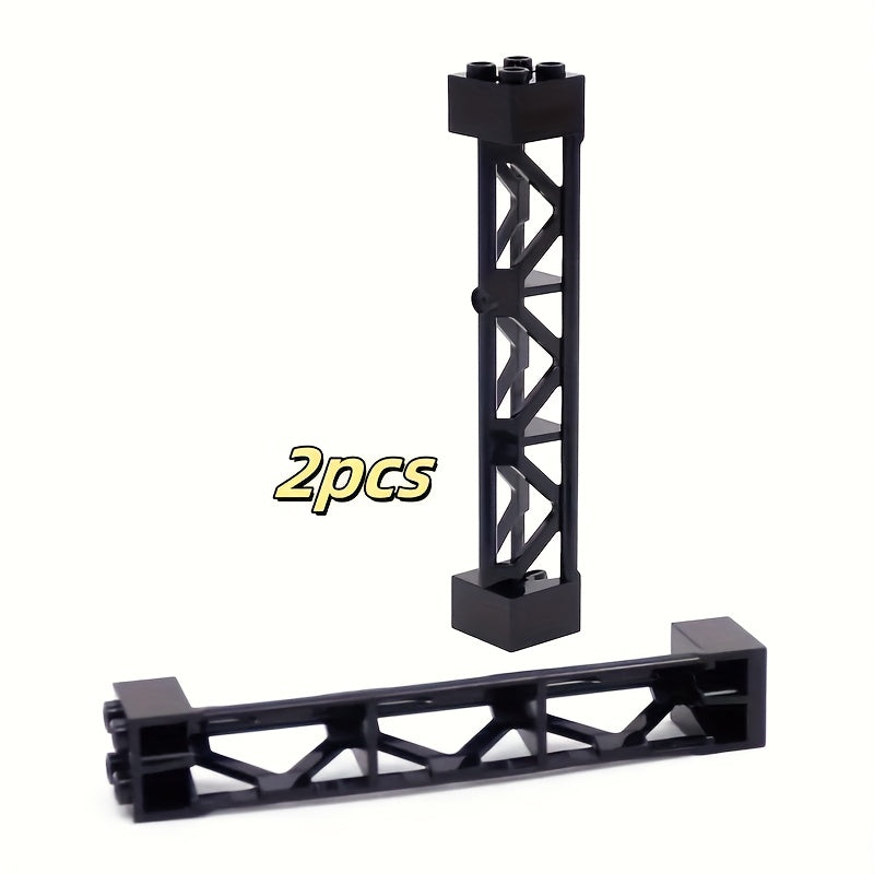Tech Building Blocks Set with 2x10 Column Train Track Support