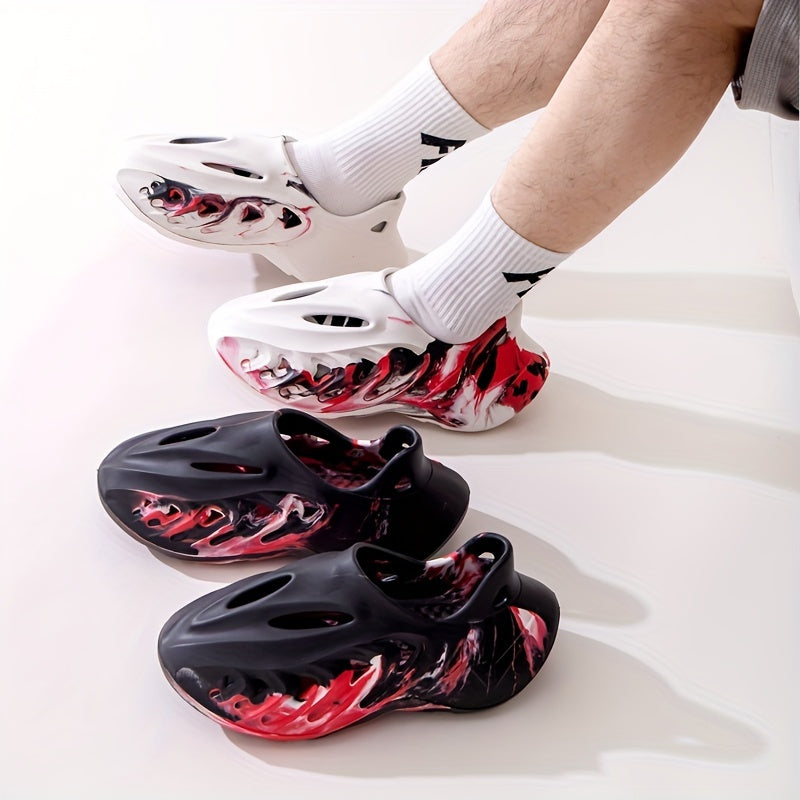 Men's Camo Tie Dye Slip On Clog Sandals