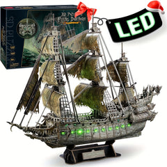 3D Puzzle LED Flying Dutchman 360pcs Pirate Craft Model Kit