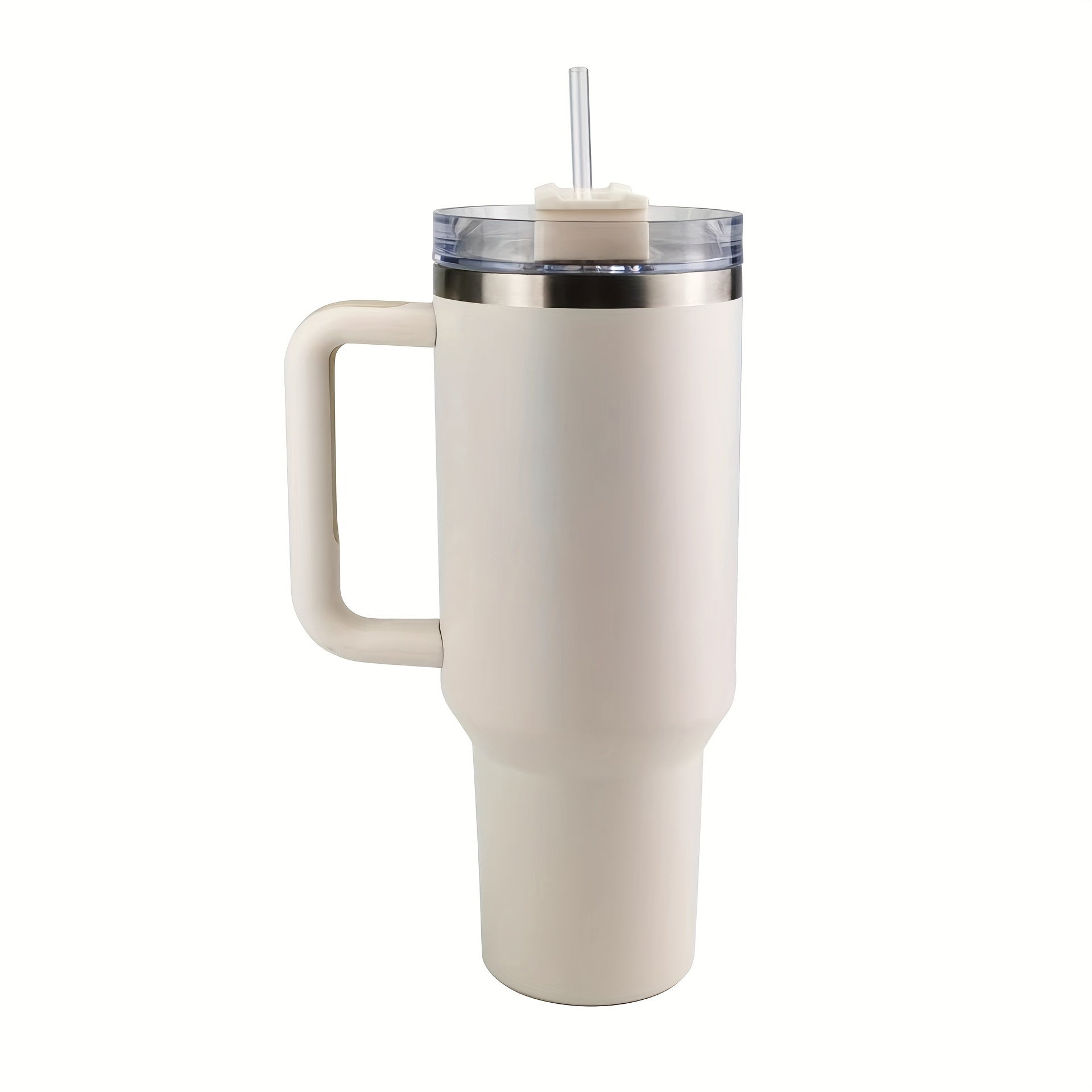 Leopard Print Car Tumbler Handle & Straw 304 Stainless Steel Insulated Cup