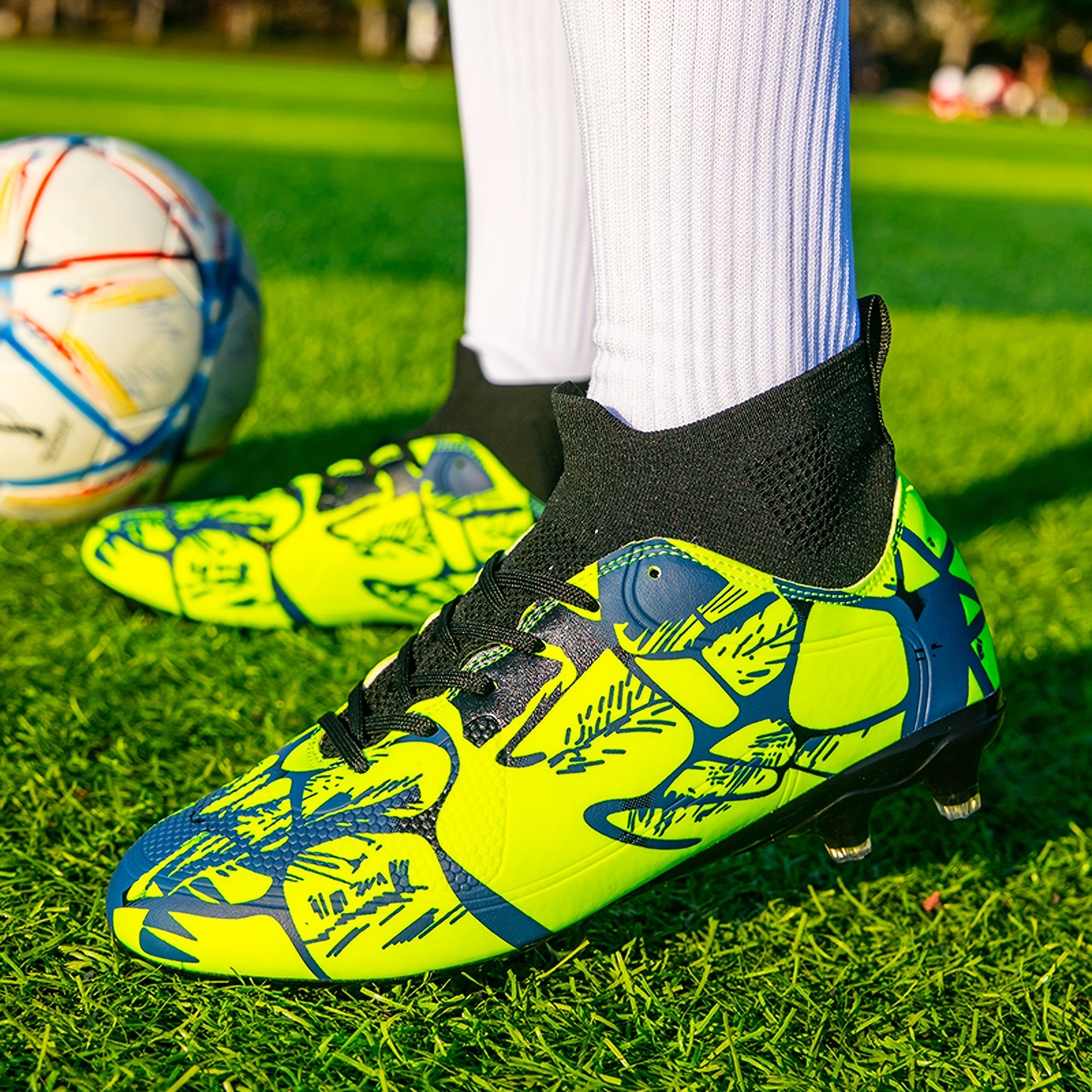Men's Non Slip Football Cleat With Spikes Outdoor Soccer Shoes