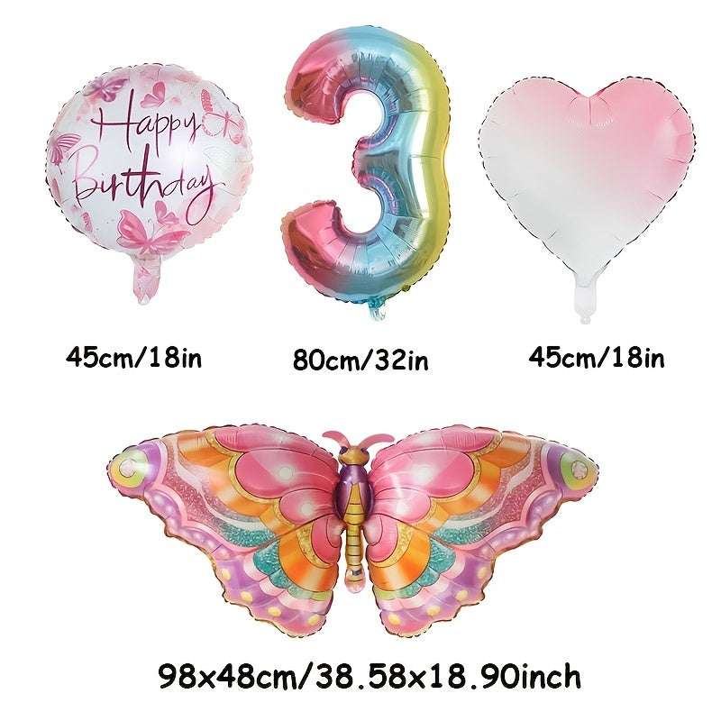 Colorful Butterfly Theme Balloons for Celebrations
