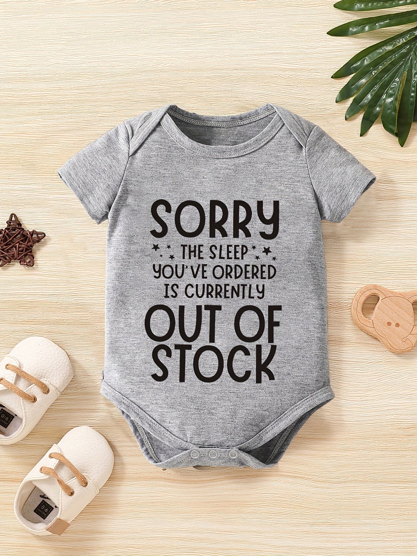 Funny Sorry Out of Sleep Short Sleeve Romper Onesie