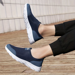 Men's Mesh Slip-on Sneakers Lightweight Breathable Athletic Shoes